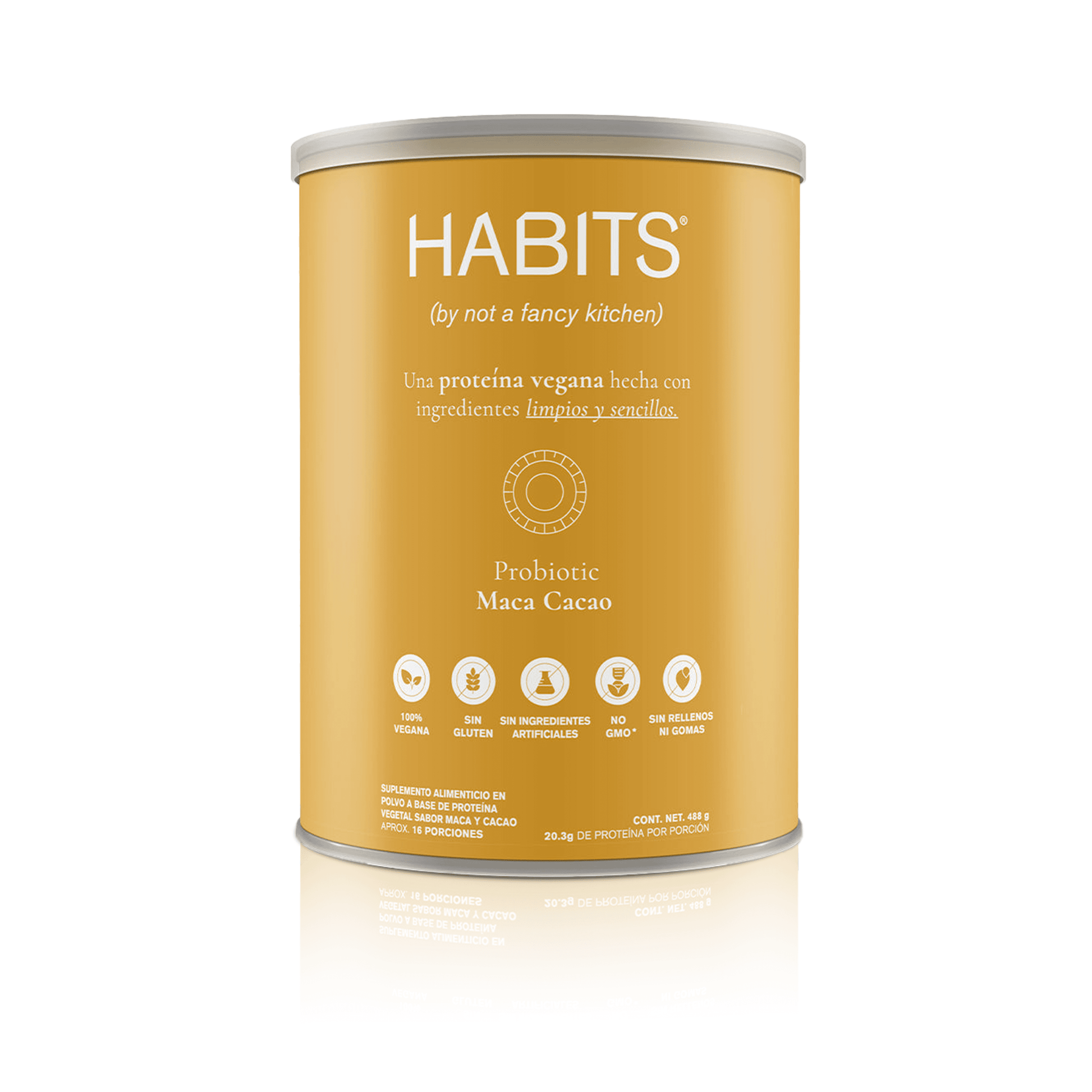 PROTEÍNA HABITS PROBIÓTICOS + SUPERFOOD MACA CACAO 488 G - Oc Market